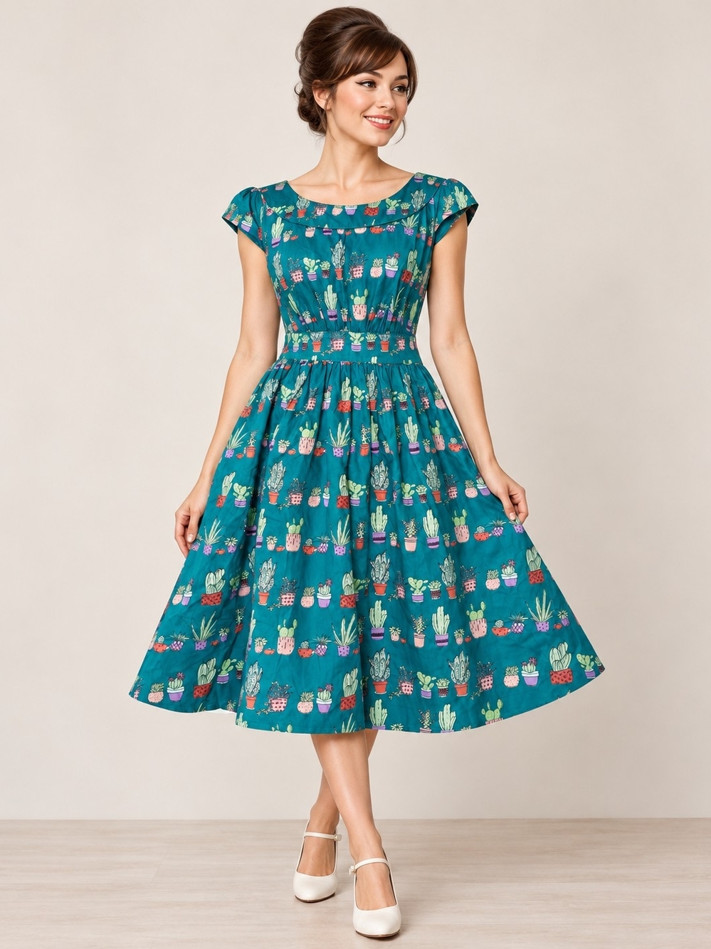 MODCLOTH X EMILYANDFIN SUCCULENTS DRESS US SZ 10